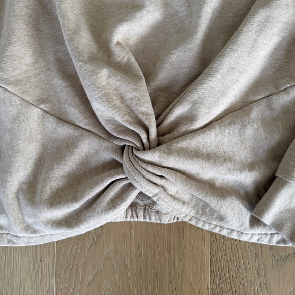 Frame Denim Twisted Crewneck Sweatshirt - Size L Beige - Picture 4 of 7